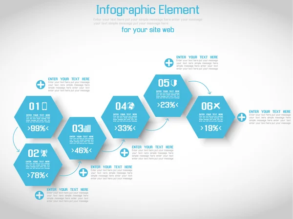 OPTIONS DE STYLE D'ENTREPRISE D'ORIGAMI MODERNE INTERDICTION DU SITE WEB BLEU — Image vectorielle