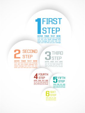 Infographic numara seçenekleri ilerleme şablonu