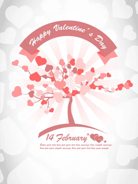 Aftelkalender voor Valentijnsdag achtergrond 8 — Stockvector