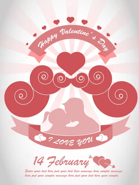 VALENTINE'S DAY BACKGROUND 9 — Stock Vector