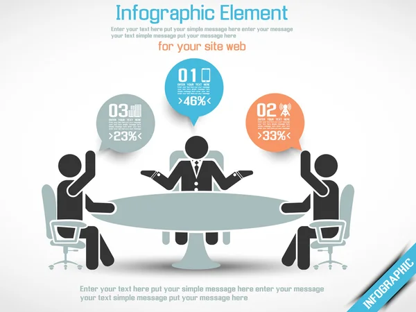 Infografik büro mann business — Stockvektor