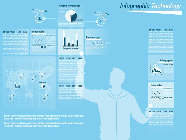 Infographic τεχνολογία 3 — Διανυσματικό Αρχείο
