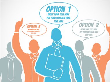 işadamı seçeneği şablon adım turuncu 5 sıralaması