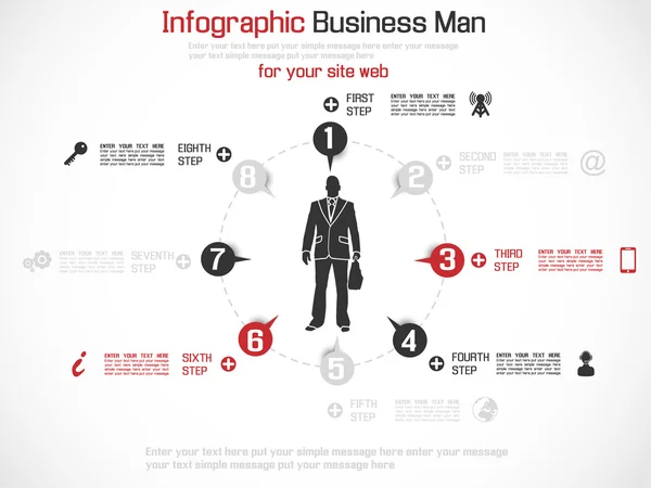 Infografik Geschäftsmann Sonderedition — Stockvektor