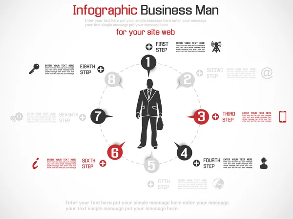 INFOGRAFÍA EMPRESA HOMBRE EDICIÓN ESPECIAL — Archivo Imágenes Vectoriales