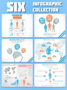 altı Infographic toplama portakal