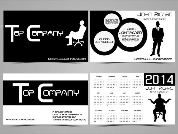 BUSINESS CARD RESUMEN SET CREATIVO 5 — Vector de stock