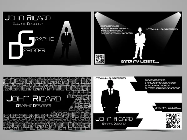 BUSINESS CARD RESUMEN CREATIVO SET 11 — Vector de stock