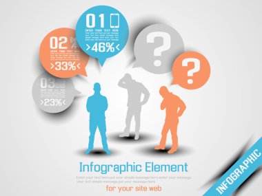 iş adamı Infographic seçenek üç 10 turuncu
