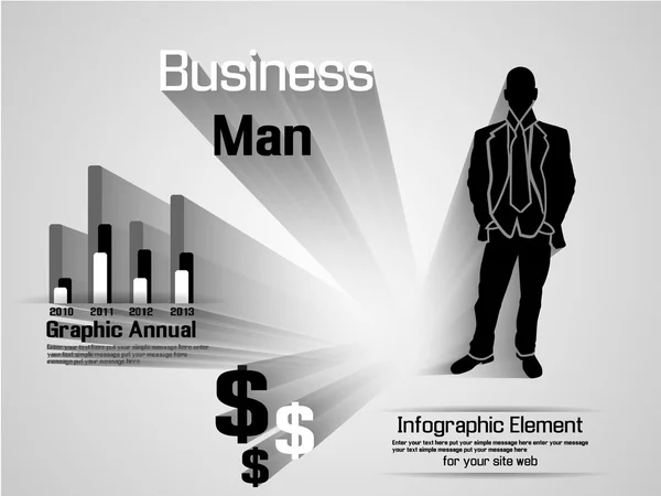 Infographic man business alternativet — Stock vektor