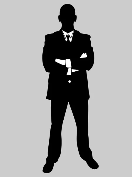 BUSINESS MAN BLACK AND WHITE 11 — Stock Vector