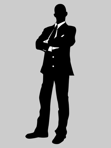 BUSINESS MAN BLACK AND WHITE 22 — Stock Vector