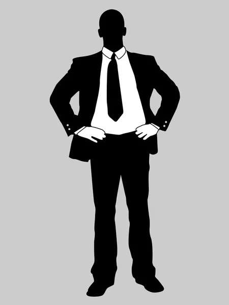 HOMBRE NEGRO NEGRO Y BLANCO 36 — Vector de stock