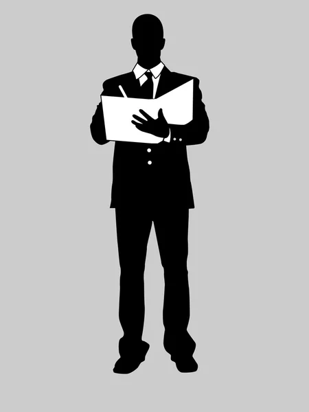 BUSINESS MAN BLACK AND WHITE 38 — Stock Vector