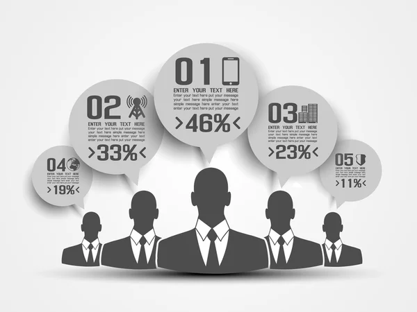 CONCEITO ADMINISTRATIVO DE CINCO GRANDE OPÇÃO —  Vetores de Stock