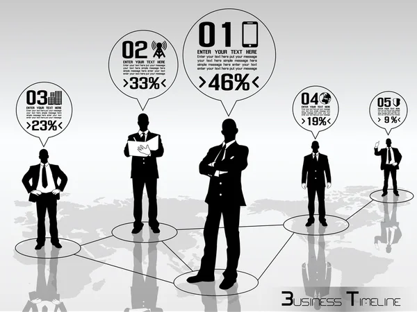 CONCEPT BUSINESSMAN TIMELINE 2 — Stock Vector