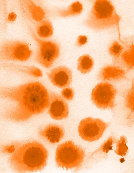 Orange Watercolor Spotted Dotted Background — Stock Photo, Image