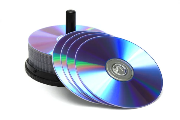 Compact discs geïsoleerd — Stockfoto