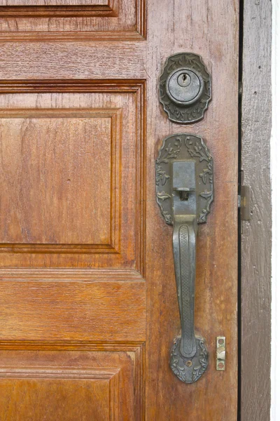 Wooden brown door — Stock Photo, Image