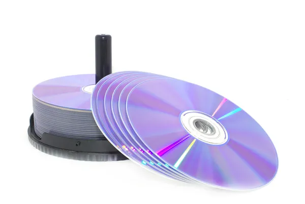 Compact discs geïsoleerd — Stockfoto