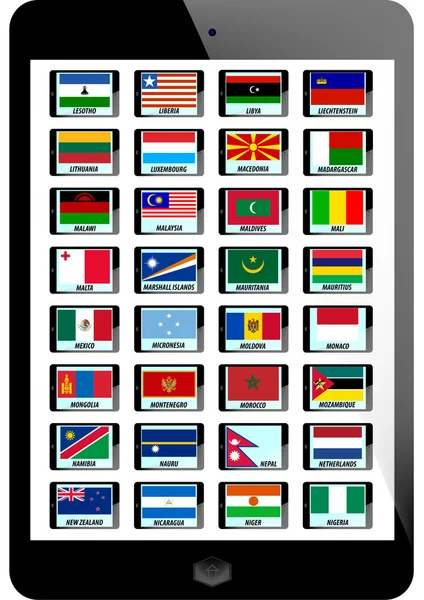 Aantal vlag — Stockvector