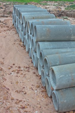 yığın beton drenaj boruları