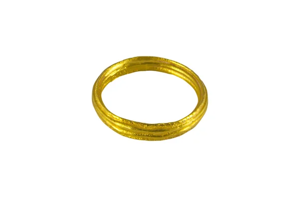 Gold ring frame on isolate — Stock Photo, Image