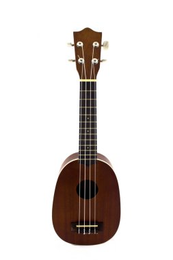 Beyaz arkaplanda Ukulele izole