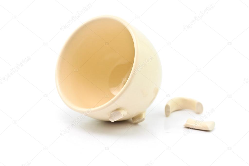 white cup on a white background