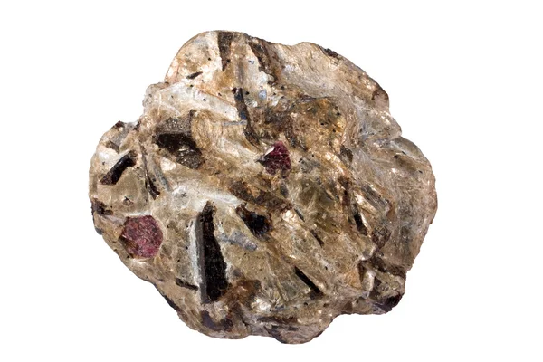 Schist with almandine garnet, staurolite, kyanite, and moscovite — стоковое фото