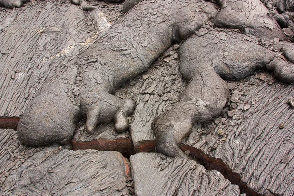 Lava de basalto y una grieta —  Fotos de Stock