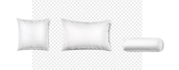 Realistic Vector Icon Set Pillow Mockup Front View Design Element — Stockvektor