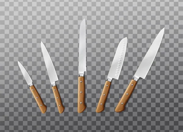 Realistic Vector Icon Set Template Design Mockups Brands Cutlery Set — Stock Vector