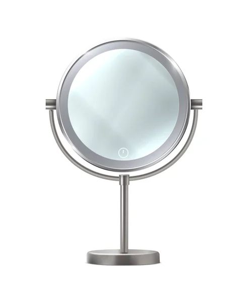 Realistic Vector Icon Fashion Table Beauty Make Mirror — Image vectorielle