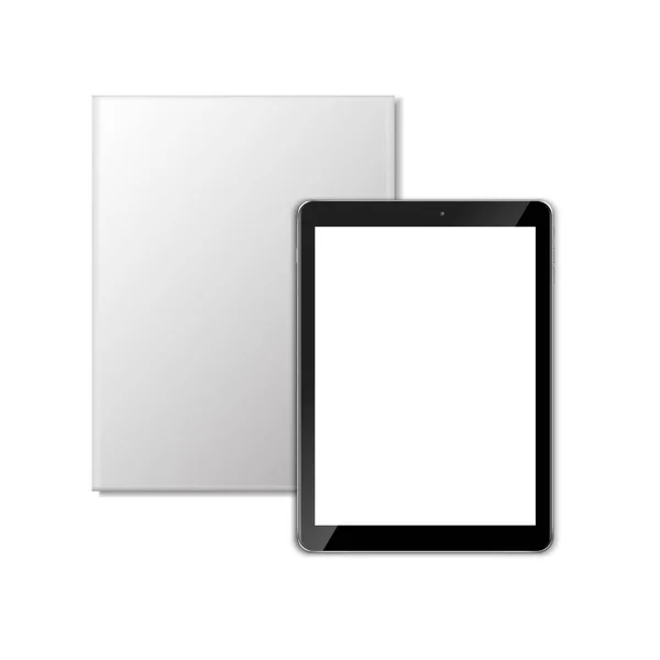 Realistic Vector Icon Set Mock Magazine Tablet — Image vectorielle