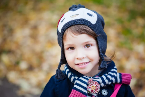 Outdoor portrait of funky little girl — Stock Photo, Image