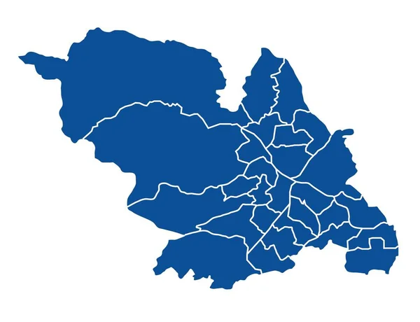 Map Sheffield City — Stock Vector