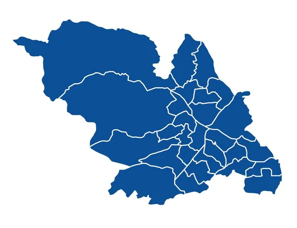 Mapa Sheffield Cidade —  Vetores de Stock