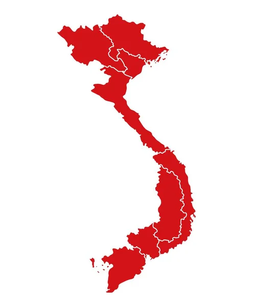 Mapa Vietname Com Fronteiras Gráficos Vetores