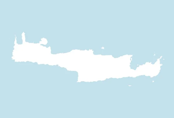 Übersichtskarte Der Insel Kreta — Stockvektor