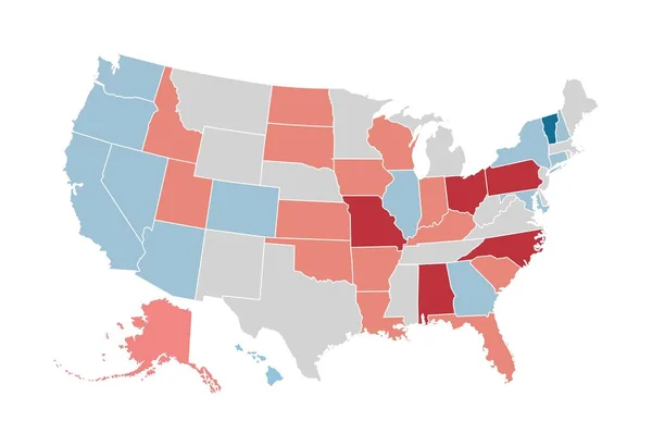 Colegio Electoral 2022 Republicanos Demócratas Mapa Infografía Vectorial Política Gráficos Vectoriales
