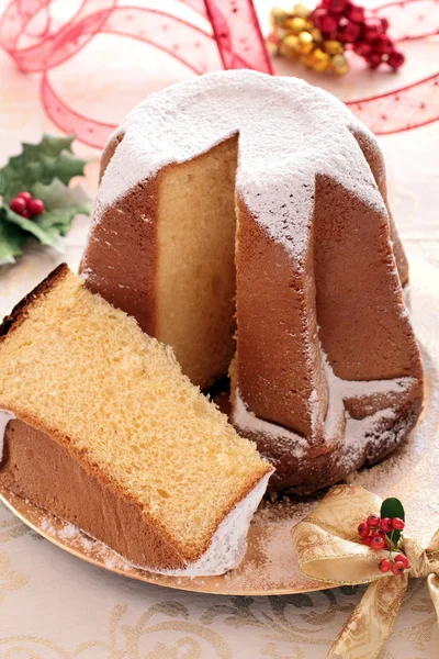 Pandoro typical Christmas cake — Stock Photo, Image
