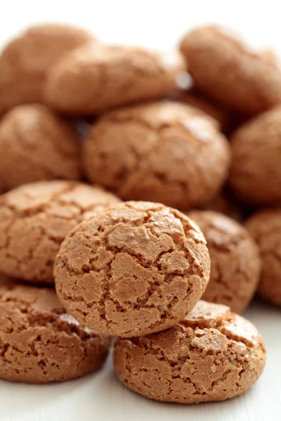 Amaretti biscuits on white background — Stock Photo, Image