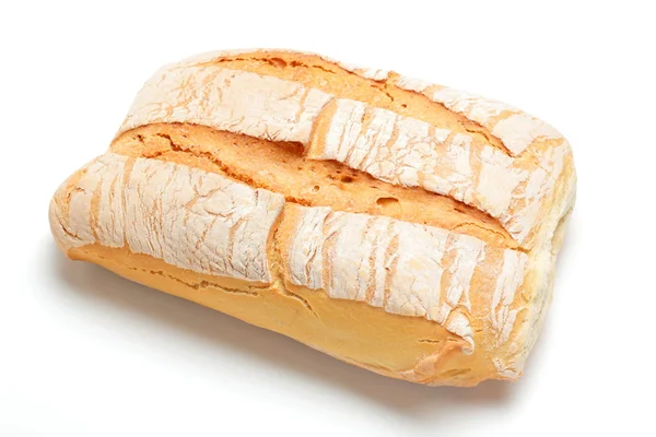 Chleb pieczony na białym tle — Zdjęcie stockowe