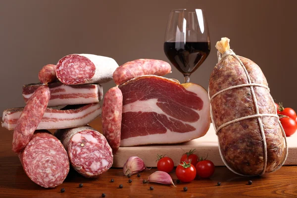 Italian cold cuts on the table — Stock Photo, Image