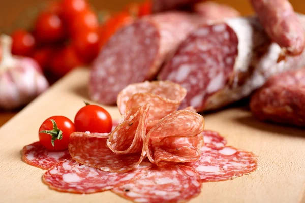 Italian cold cuts on the table — Stock Photo, Image