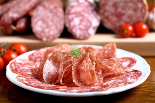 Italian cold cuts on the table — Stock Photo, Image