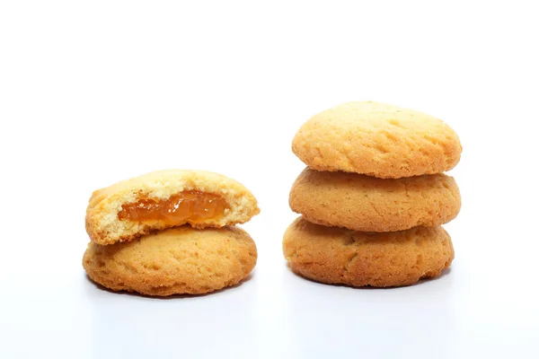 Sweet cookies with fruit jam — Stock Photo, Image