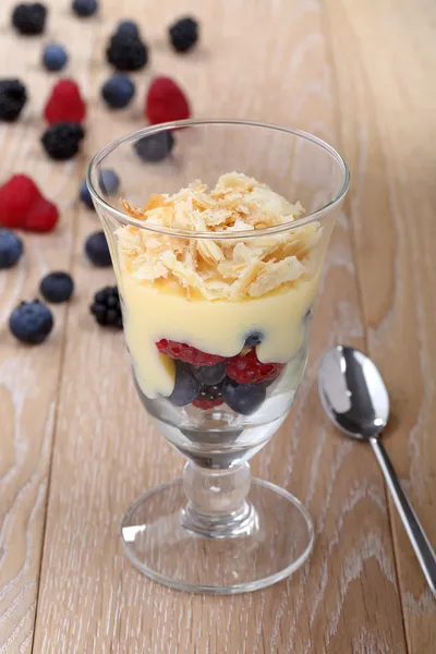 Dessert in glass — Stock Photo, Image