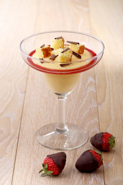 Dessert in glass cup — Stock Photo, Image